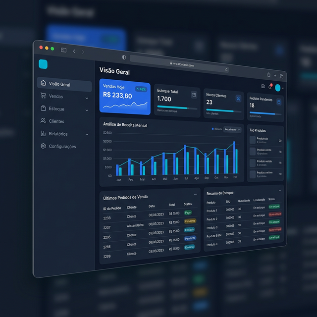Dashboard do sistema SJData